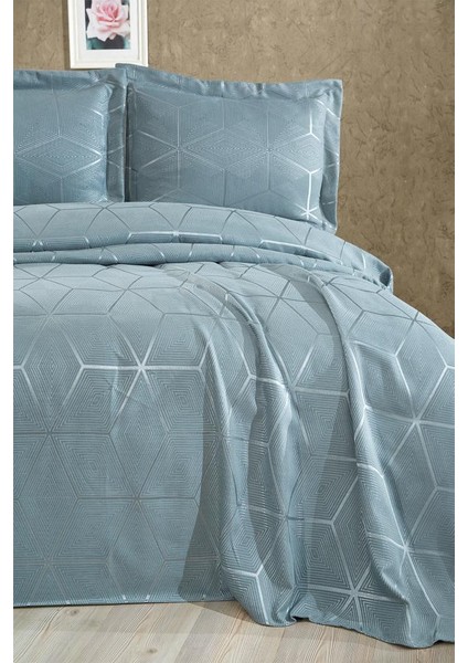 Verona 3 Parça Çift Kişilik Yatak Örtüsü Yeşil modelleri