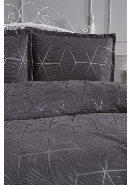 Verona 3 Parça Çift Kişilik Yatak Örtüsü Antrasit fiyatları