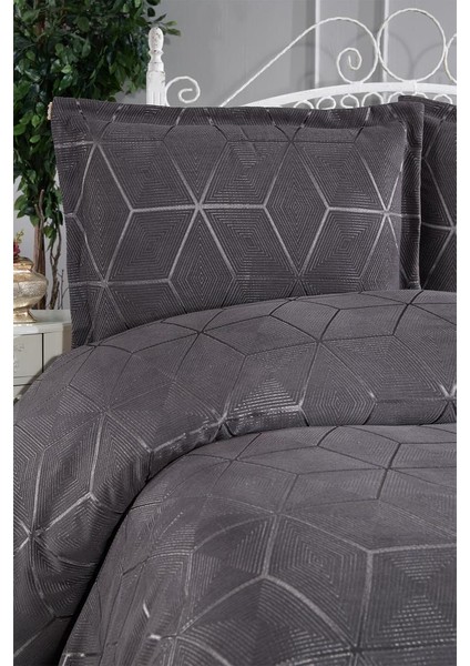 Verona 3 Parça Çift Kişilik Yatak Örtüsü Antrasit modelleri