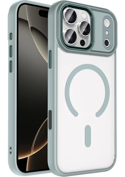 Apple iPhone 17 Pro Kılıf Wireless Şarj Özellikli Redclick Krom M-Safe Silikon Kapak modelleri