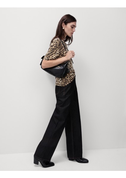 Pamuklu Desenli Kısa Kollu T-Shirt