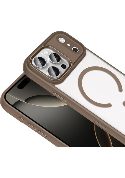 Apple iPhone 17 Pro Kılıf Wireless Şarj Özellikli Redclick Krom M-Safe Silikon Kapak modelleri