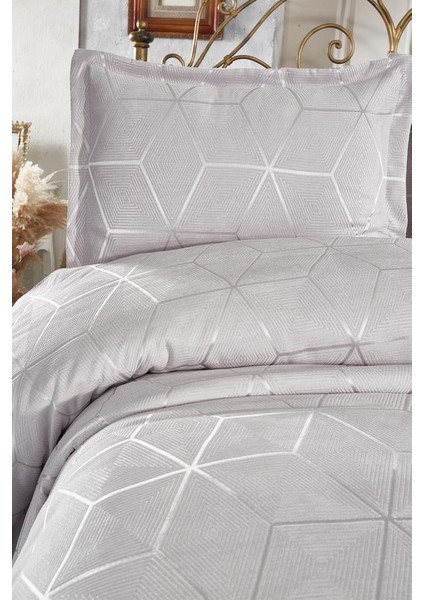 Verona 3 Parça Çift Kişilik Yatak Örtüsü Gri fırsatları