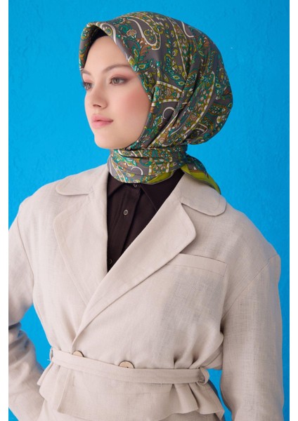 %100 Twill Ipek Eşarp 4101D 57