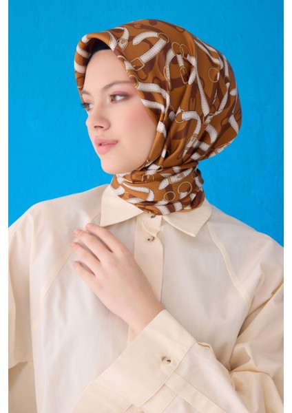 %100 Twill Ipek Eşarp 4125D 04