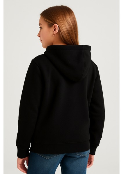 Kız Çocuk Basic Fermuarlı Kapüşonlu Okul Sweatshırt G2025-3-2 fiyatları