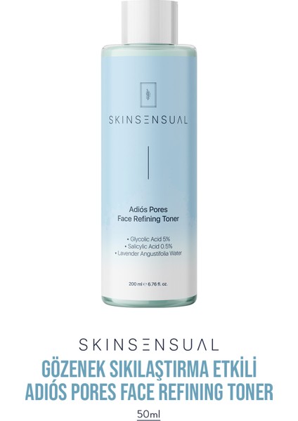 Adiôs Pores Face Refining Toner (Glycolic Acid 5%, Salicylic Acid 0.5) Gözeneklere Elveda Tonik