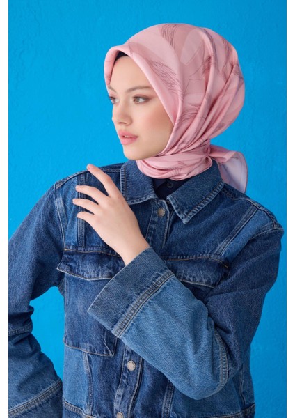 %100 Twill Ipek Eşarp 4123D 01