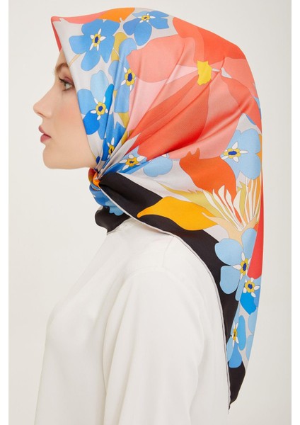 %100 Twill Ipek Eşarp 4011D 51 modelleri