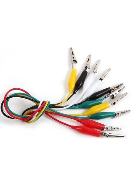 Kablolu Krokodil Test Kablosu Timsah Ağızlı - 10 Adet modelleri