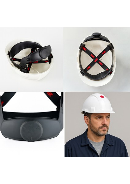 Beyaz Ayarlanabilir Havalandırmalı Baret Iş Güvenliği Şapka Inşaat Kaskı Koruyucu Başlık modelleri