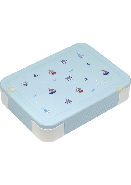 Bento 1330ML Lunchbox Yeni Koleksiyon Tek Katlı 5 Bölmeli Pp Plastik Çocuk Sefer Tası Yemek Kutusu