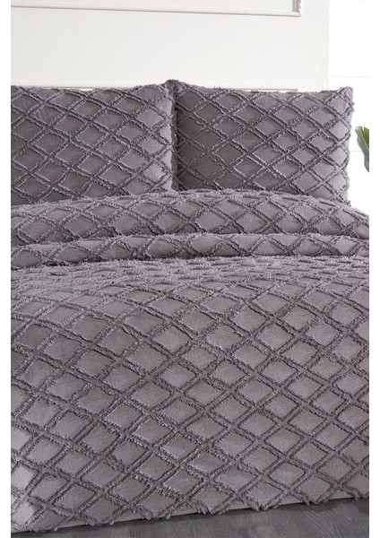 Vesya 3 Parça Çift Kişilik Pike Takımı Antrasit fiyatları