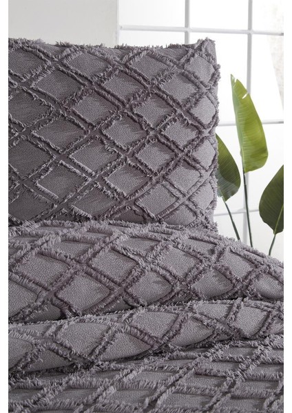 Vesya 3 Parça Çift Kişilik Pike Takımı Antrasit fırsatları