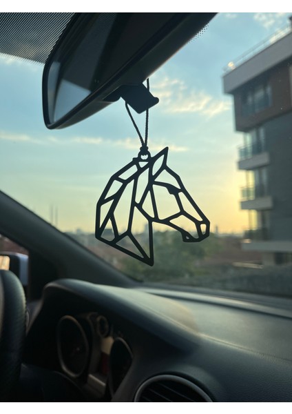 Dikiz Aynası Süsü – Geometrik At - Plastik, Cam Çizmez
