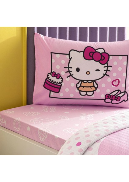 Lisanslı Hello Kitty & Friends Pamuk Tek Kişilik Nevresim Takımı modelleri