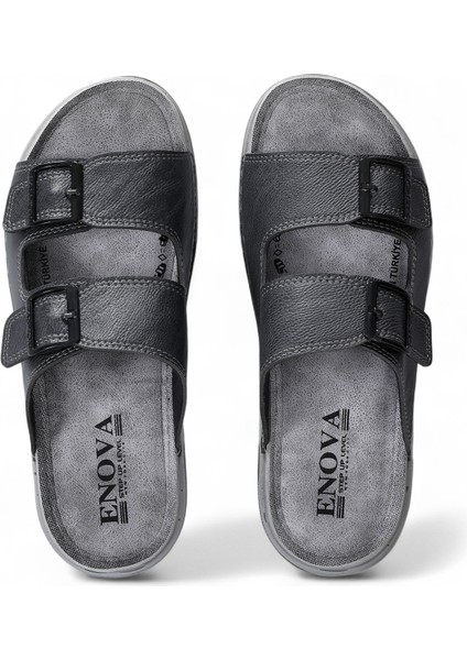 Gün Boyu Rahatlık Sunan, Şık ve Dayanıklı Erkek deri Terliği