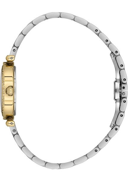 Gümüş-Gold Çelik Kordon,içi Yeşil,su Geçirmez, Klasik Kadın Kol Saati-3 fiyatları