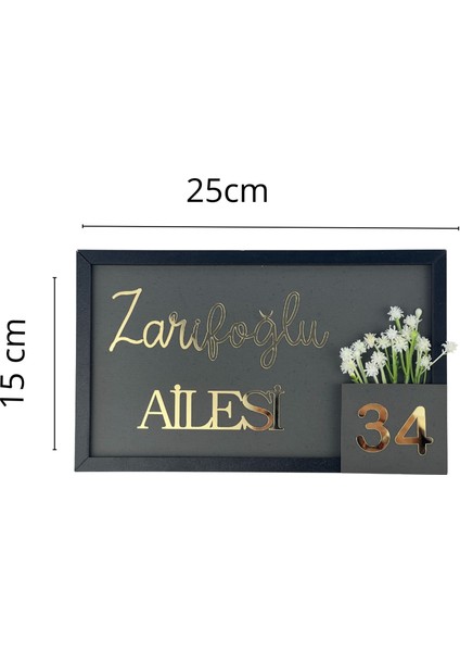 Kişiye Özel Gri Ahşap Çerçeveli Aile Ismi ve Kapı Numarası Tabelası – Dekoratif Kapı Süsü fırsatları
