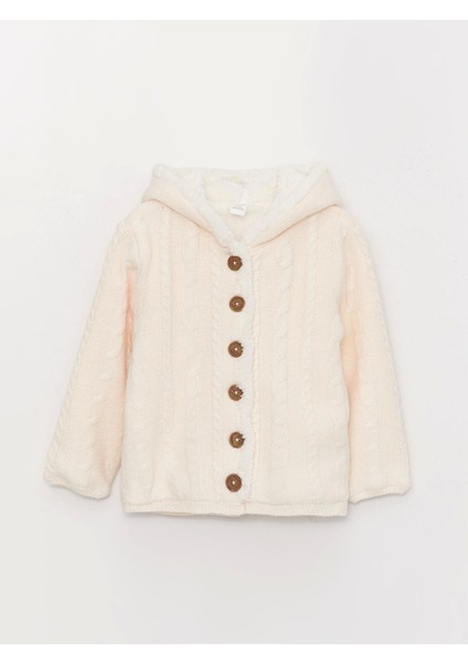 Lcw Baby Bej Kız Bebek Triko Hırka