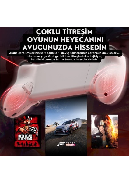 iPhone 15 Üzeri ve Android Uyumlu Type-C Mobil Oyun Kolu | Pro Seri Joystick | Şarj Özellikli modelleri