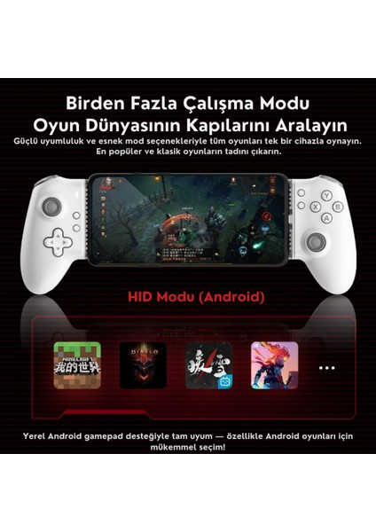 iPhone 15 Üzeri ve Android Uyumlu Type-C Mobil Oyun Kolu | Pro Seri Joystick | Şarj Özellikli fırsatları