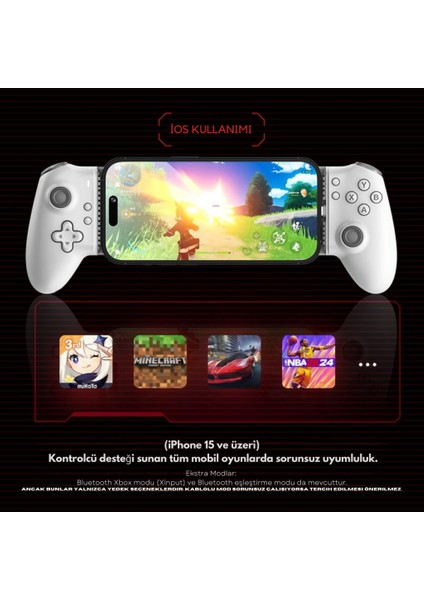 iPhone 15 Üzeri ve Android Uyumlu Type-C Mobil Oyun Kolu | Pro Seri Joystick | Şarj Özellikli indirimleri