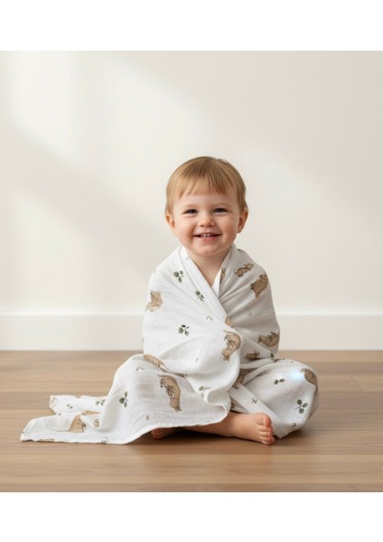 %100 Pamuk, Desenli Müslin Örtü