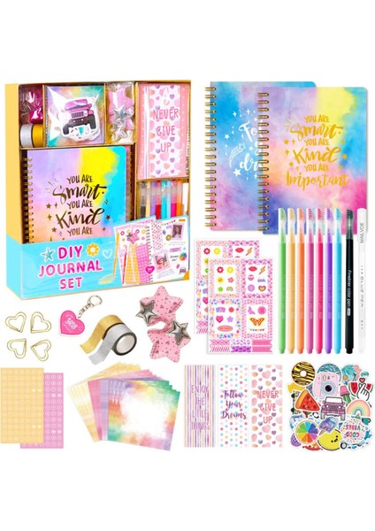 Dıy Günlük Seti – Kızlar Için Stickerlı Defter ve Hobi Ki