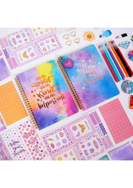 Dıy Günlük Seti – Kızlar Için Stickerlı Defter ve Hobi Ki fırsatları