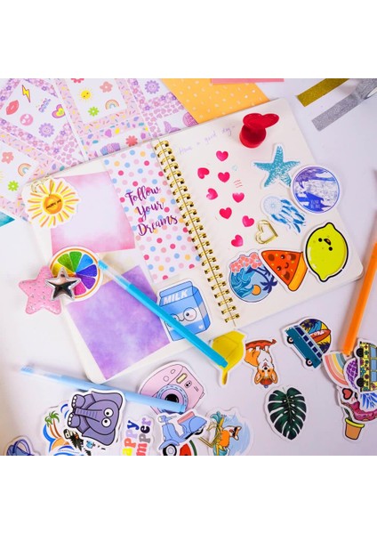Dıy Günlük Seti – Kızlar Için Stickerlı Defter ve Hobi Ki indirimleri