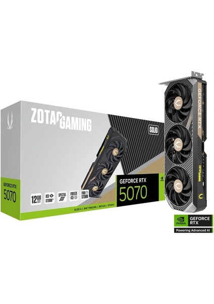 Geforce Rtx 5070 Gamıng Solıd 12GB Gddr7 192BIT Dlss 4 Ekran Kartı