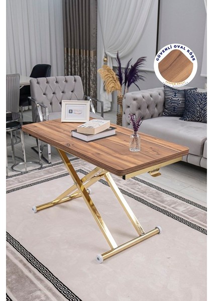 Home Üst Tabla Mdf Oval Köşe Alt Ayak Gold Kaplama fiyatları