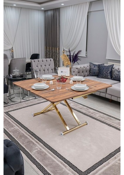 Home Üst Tabla Mdf Oval Köşe Alt Ayak Gold Kaplama modelleri