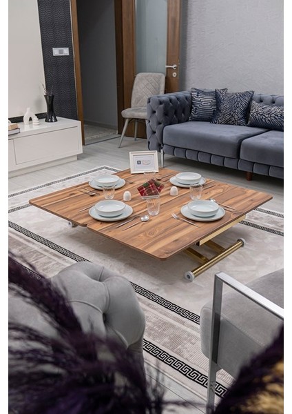 Home Üst Tabla Mdf Oval Köşe Alt Ayak Gold Kaplama fırsatları