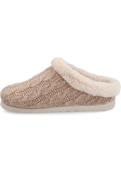 Kadın Terlik/ Panduf ( Ev ) B3 W64 Uz Fly Flot Cloth Woman Slıpper 6009-BEIGE