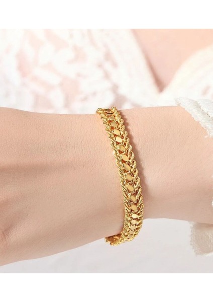 14 Ayar 3 Sıralı Halat ve Pullu Bileklik 5.03 Gr.