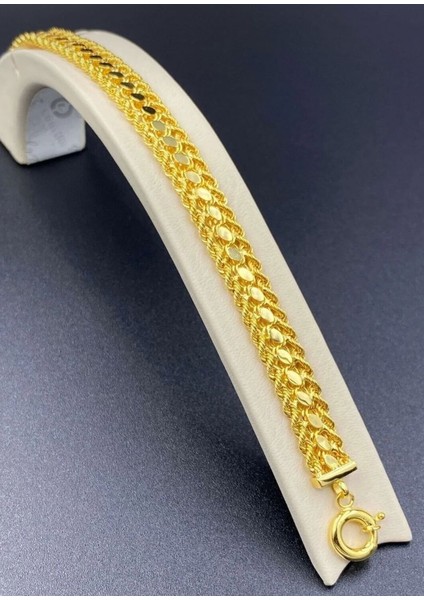 14 Ayar 3 Sıralı Halat ve Pullu Bileklik 5.03 Gr. modelleri