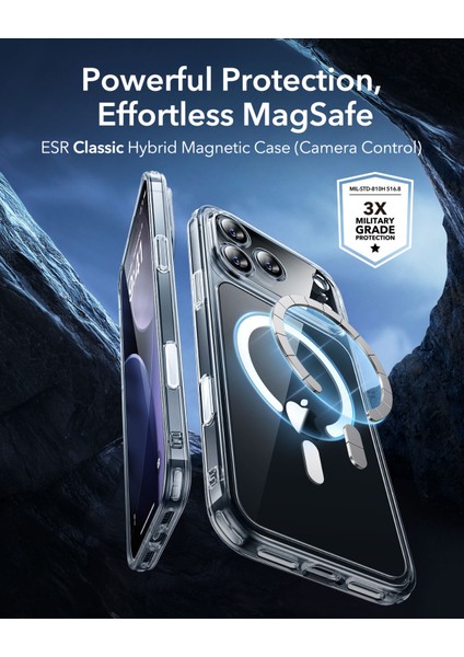 Apple iPhone 17 Pro Max Classic Hybrid Magsafe Kılıf - Kamera Kontrol Buton modelleri