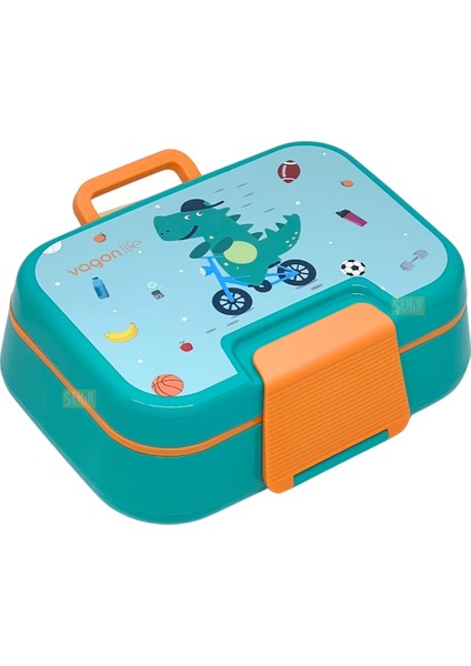 Bento 1030ML Lunchbox Yeni Koleksiyon Tek Katlı 3 Bölmeli Pp Plastik Sefer Tası Yemek Kutusu