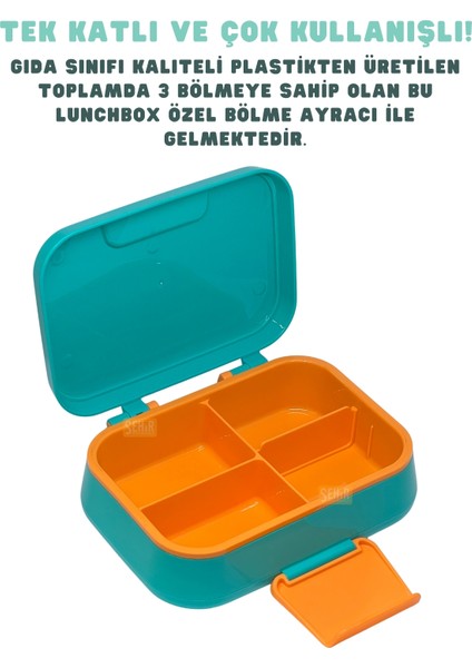 Bento 1030ML Lunchbox Yeni Koleksiyon Tek Katlı 3 Bölmeli Pp Plastik Sefer Tası Yemek Kutusu modelleri