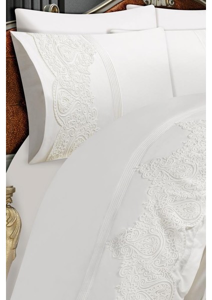 Çeyizdiyarı Sahra Çift Kişilik Nevresim Takımı Krem fiyatları