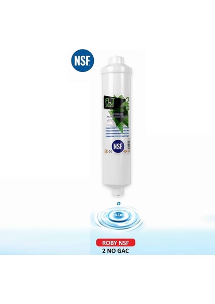 Roby 12" Inline Kapalı Kasa Nsf Gac Karbon Filtre 3626 2no Çubuklu fiyatları