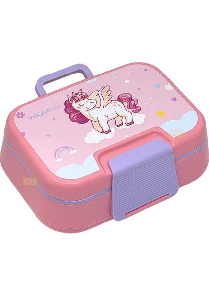 Bento 1030ML Lunchbox Yeni Koleksiyon Tek Katlı 3 Bölmeli Pp Plastik Sefer Tası Yemek Kutusu