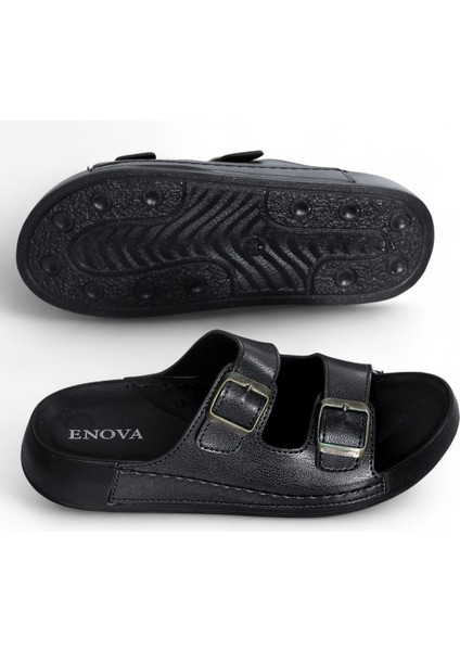 Rahat Taban Yapısı ve Dayanıklı EVA Uzun Ömürlü Kullanım Sunan kadın - erkek Terlik-Siyah fiyatları