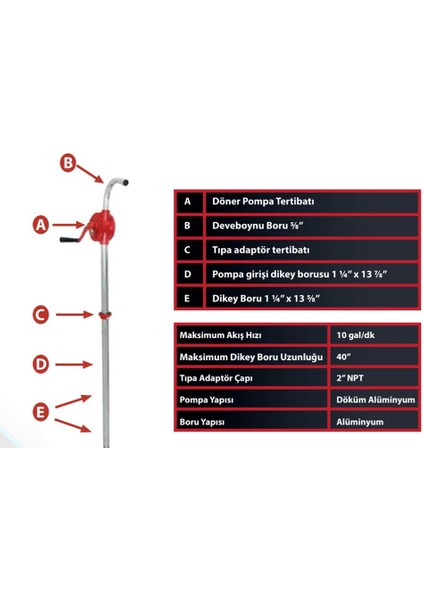 850000020 Varil Pompası Döküm Gövde Yağ Mazot Transfer indirimleri