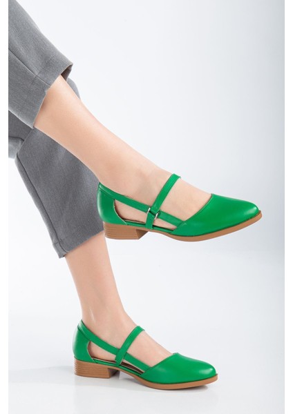 Mary Kısa Topuk Ayakkabı Yeşil fiyatları