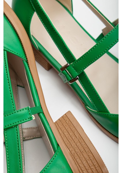 Mary Kısa Topuk Ayakkabı Yeşil indirimleri