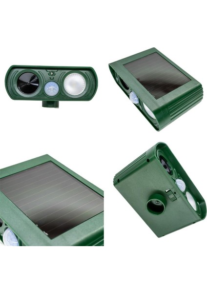 6415 Ultrasonik Güneş Enerjili Kedi Köpek Yabani Hayvan Kovucu