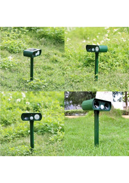 6415 Ultrasonik Güneş Enerjili Kedi Köpek Yabani Hayvan Kovucu